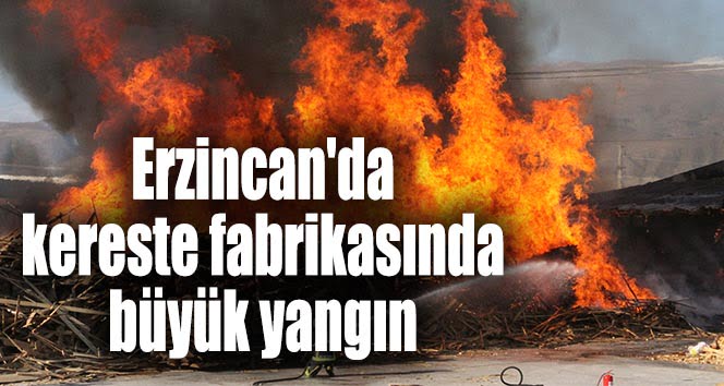 Erzincan’da kereste fabrikasında büyük yangın