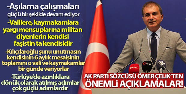 AK Parti Sözcüsü Ömer Çelik’ten MYK toplantısı sonrası önemli açıklamalar!