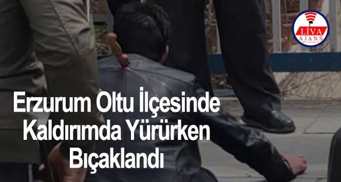 Erzurum Oltu İlçesinde Kaldırımda Yürürken Bıçaklandı