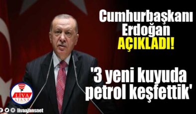 Cumhurbaşkanı Erdoğan: ‘3 yeni kuyuda petrol keşfettik’