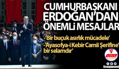 Cumhurbaşkanı Erdoğan’dan Taksim Camii’nde önemli açıklamalar