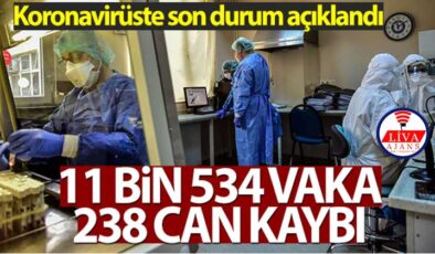 Türkiye’de son 24 saatte 11.534 koronavirüs vakası tespit edildi