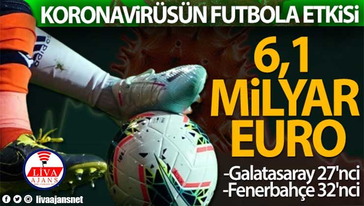 Korona virüsün Avrupa futboluna faturası 6,1 milyar Euro