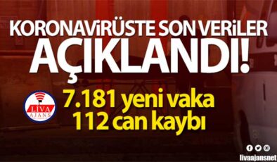 Türkiye’de son 24 saatte 7.181 koronavirüs vakası tespit edildi