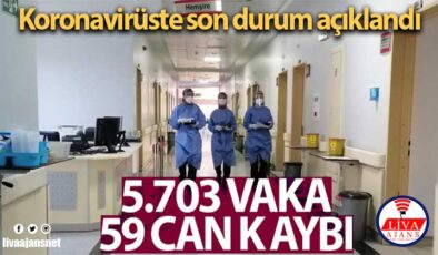 Son 24 saatte korona virüsten 59 kişi hayatını kaybetti