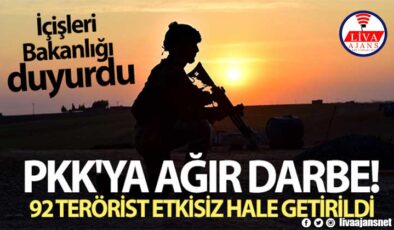 İçişleri Bakanlığı duyurdu: PKK’ya ağır darbe!