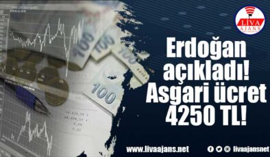 Erdoğan açıkladı! Asgari ücret 4250 TL!