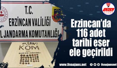 Erzincan’da 116 adet tarihi eser ele geçirildi