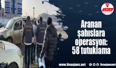 Aranan şahıslara operasyon: 58 tutuklama