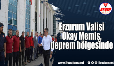 Erzurum Valisi Okay Memiş, deprem bölgesinde