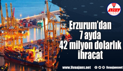 Erzurum’dan 7 ayda 42 milyon dolarlık ihracat