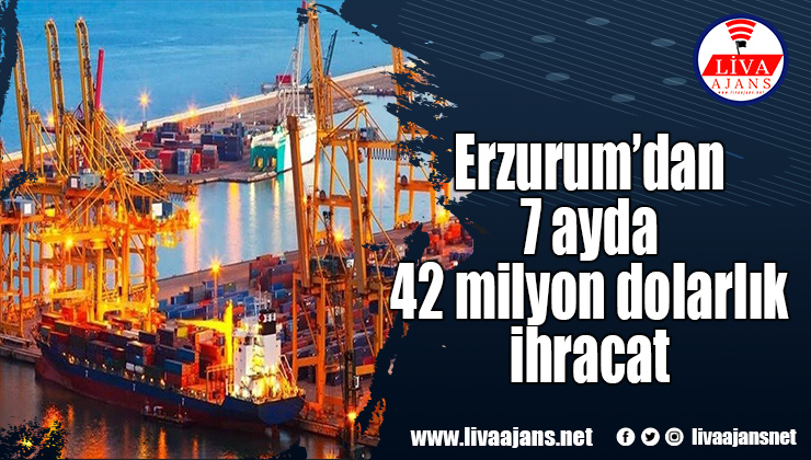 Erzurum’dan 7 ayda 42 milyon dolarlık ihracat